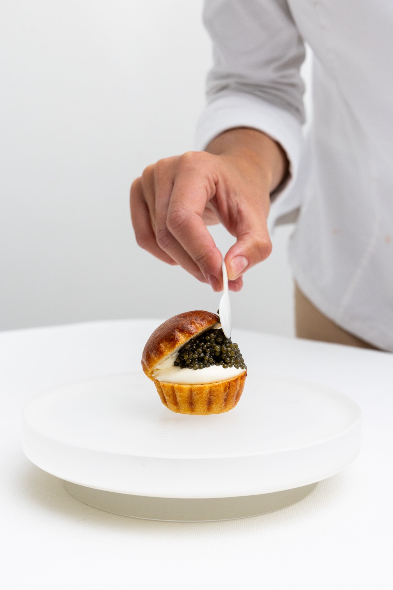 Eugénie Colleville — caviar service on brioche